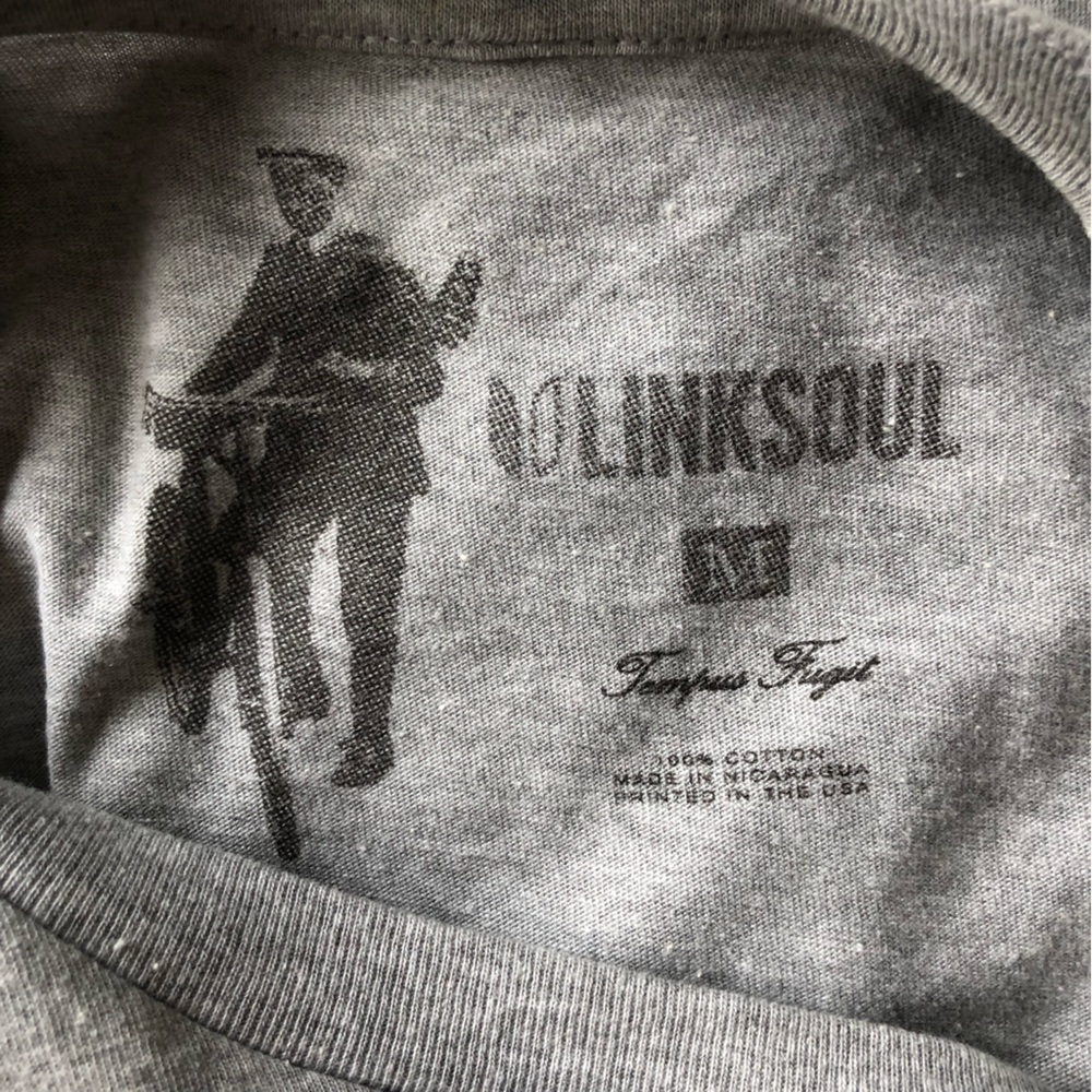 Linksoul Mens Golf T-Shirt NWT Gray Graphic Mandatory Golf Friday Medium - Picture 3 of 7